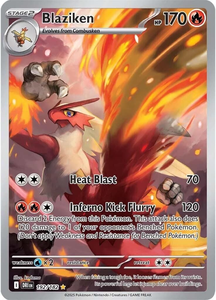 Blaziken Destined Rivals 192 Pokémon card