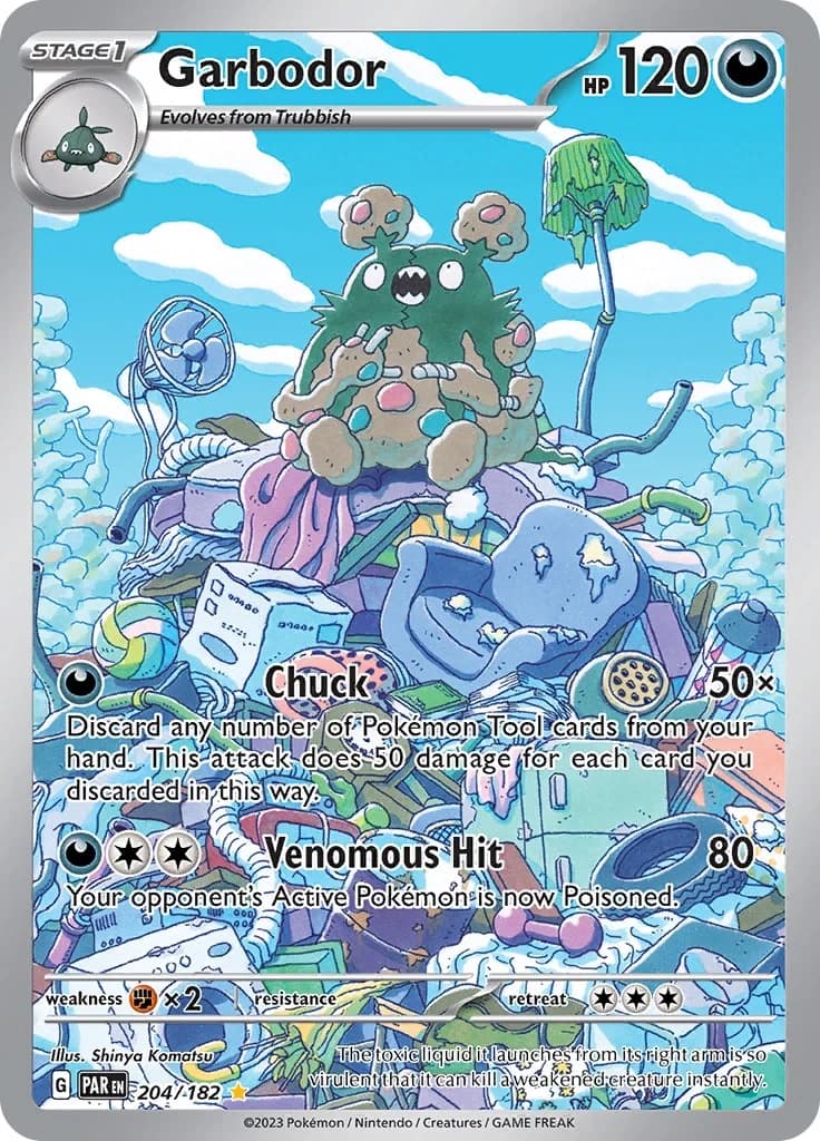 Garbodor Paradox Rift 204 Pokémon card