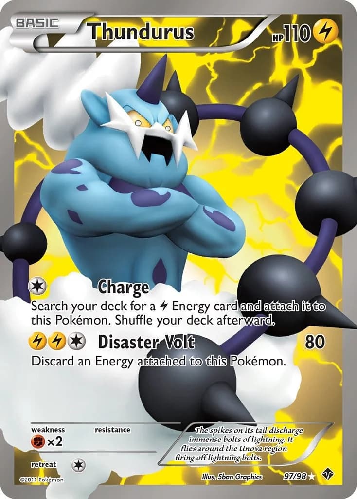 Thundurus Emerging Powers 97 Pokémon card