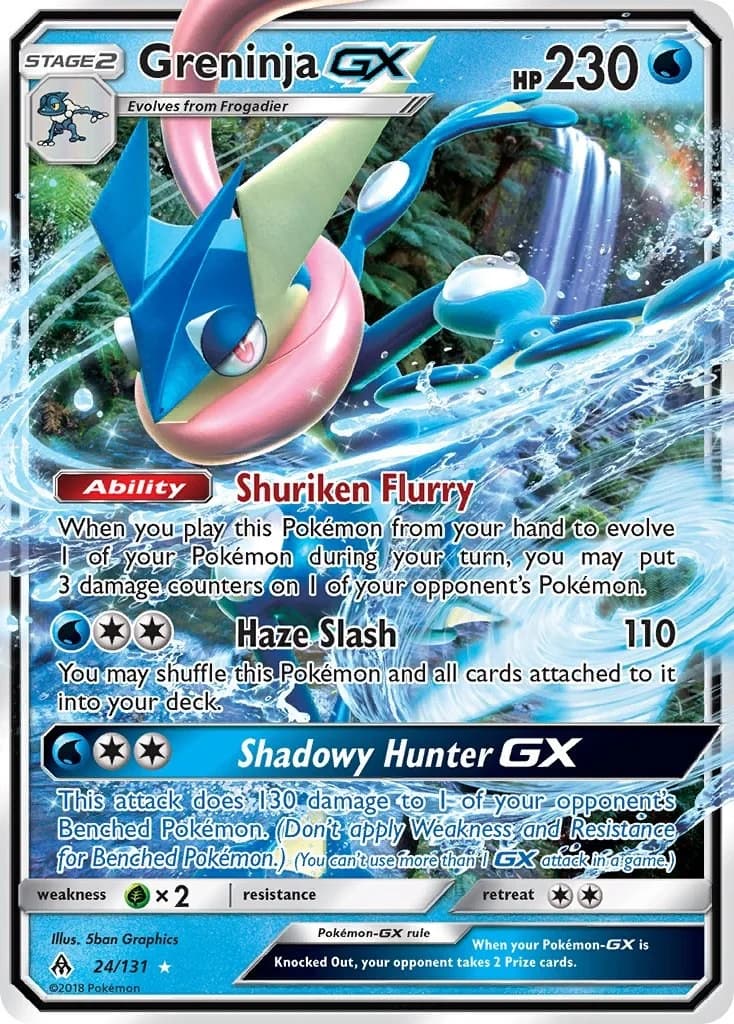 Greninja-GX Forbidden Light 24 Pokémon card