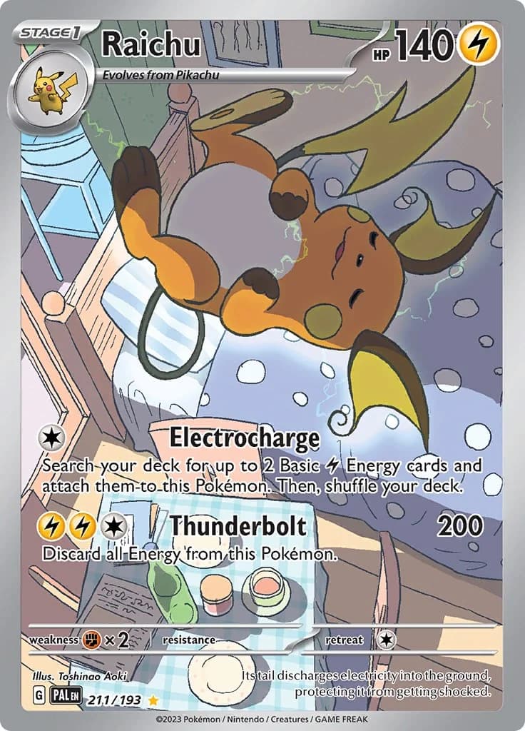 Raichu Paldea Evolved 211 Pokémon card