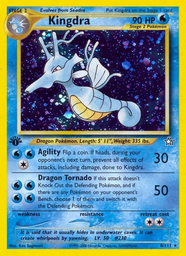 Kingdra [1st Edition] Neo Genesis 8 Pokémon card