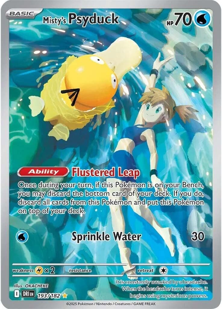 Misty's Psyduck Destined Rivals 193 Pokémon card