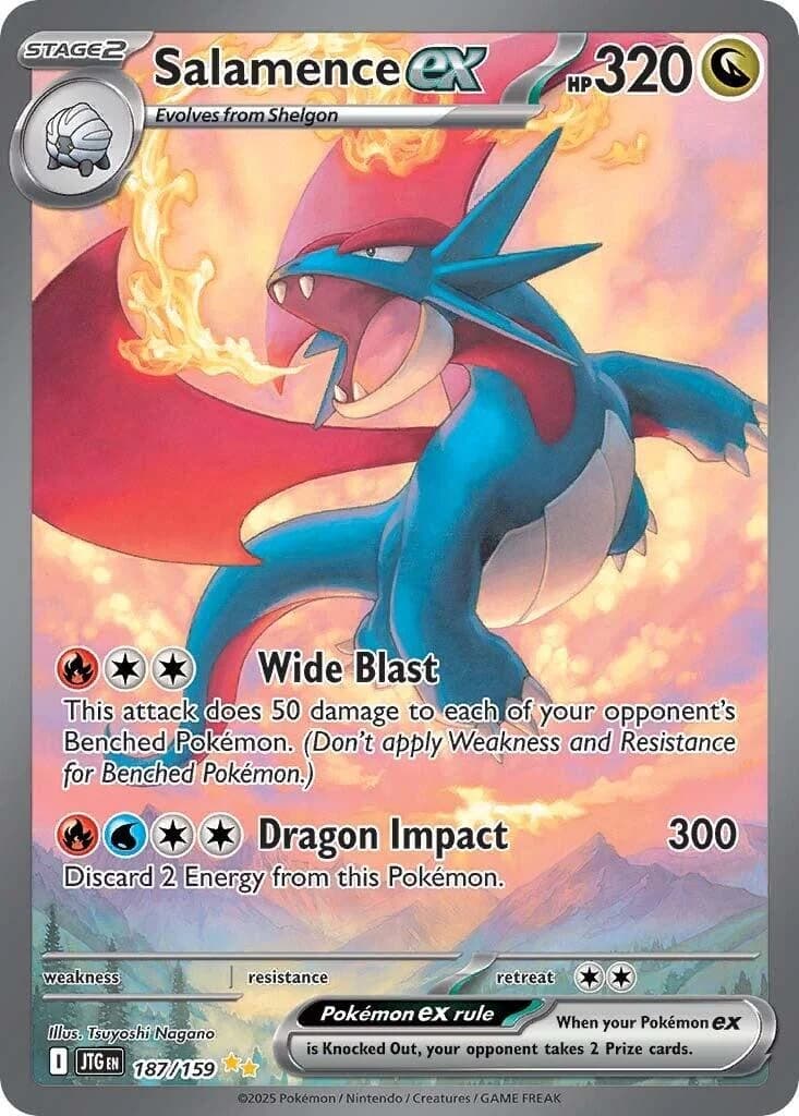 Salamence ex Journey Together 187 Pokémon card
