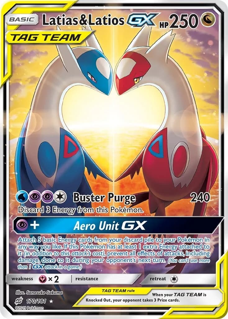 Latias & Latios GX Team Up 170 Pokémon card