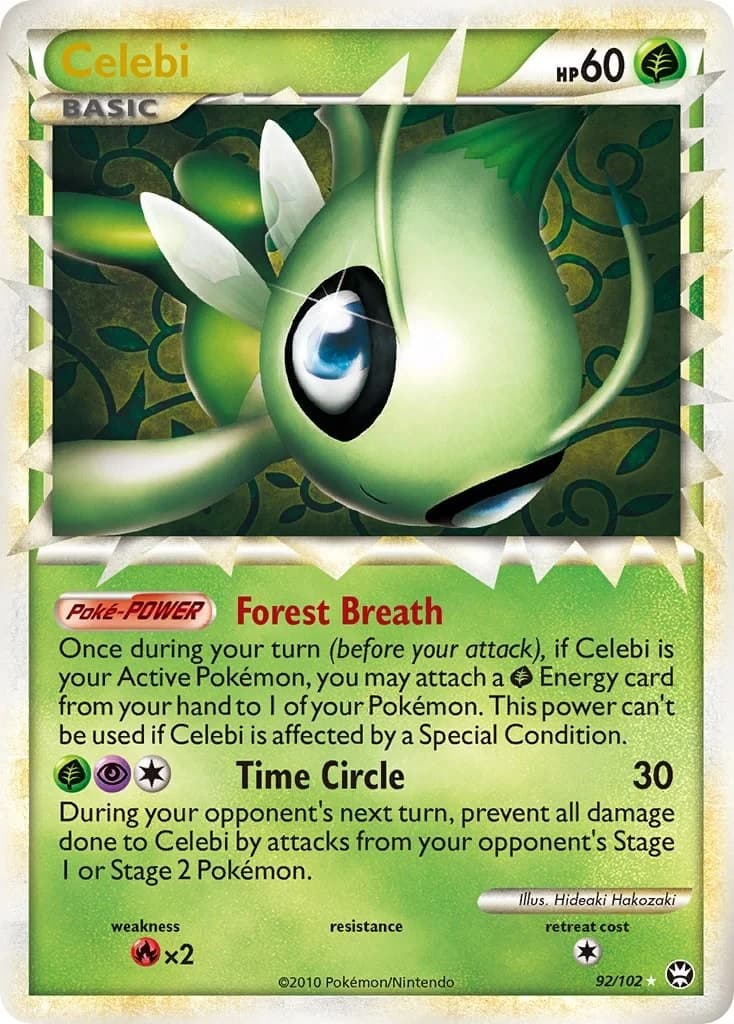 Celebi Triumphant 92 Pokémon card