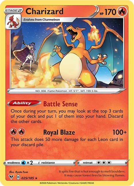 Charizard Vivid Voltage 25 Pokémon card