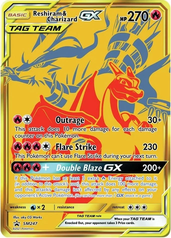 Reshiram & Charizard GX Promo SM247 Pokémon card
