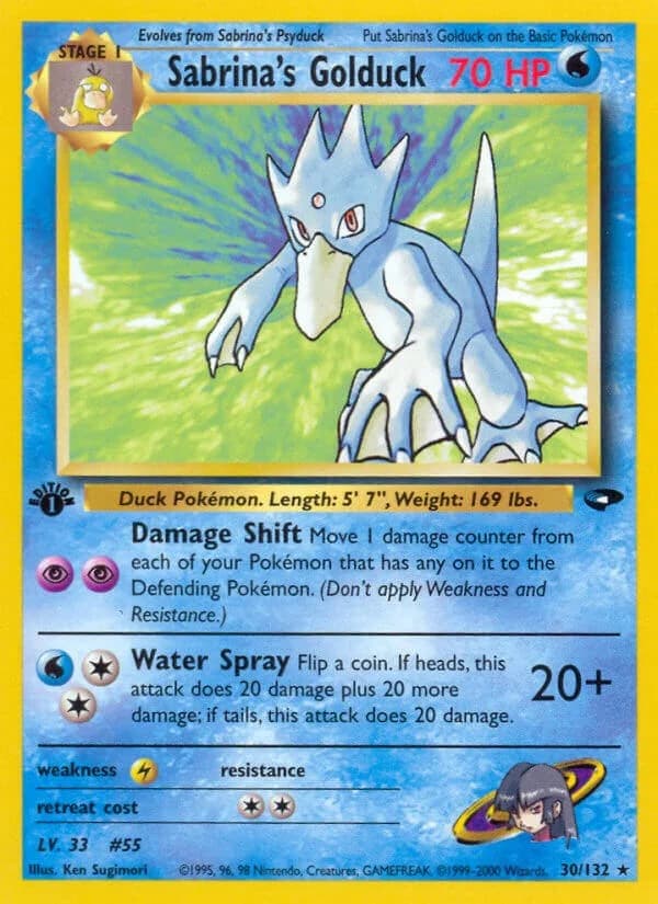 Sabrina's Golduck [1st Edition] Gym Challenge 30 Pokémon card
