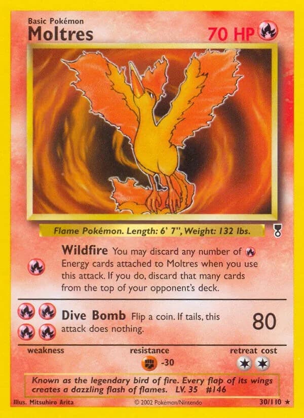 Moltres [Reverse Holo] Legendary Collection 30 Pokémon card