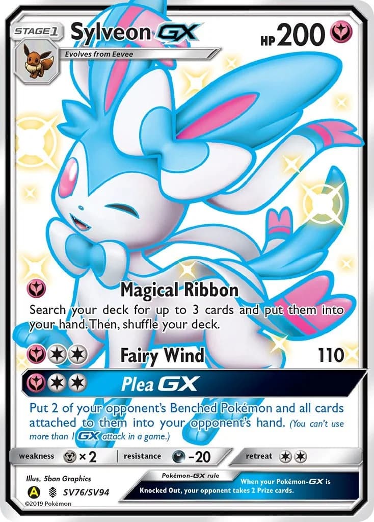 Sylveon GX Hidden Fates SV76 Pokémon card