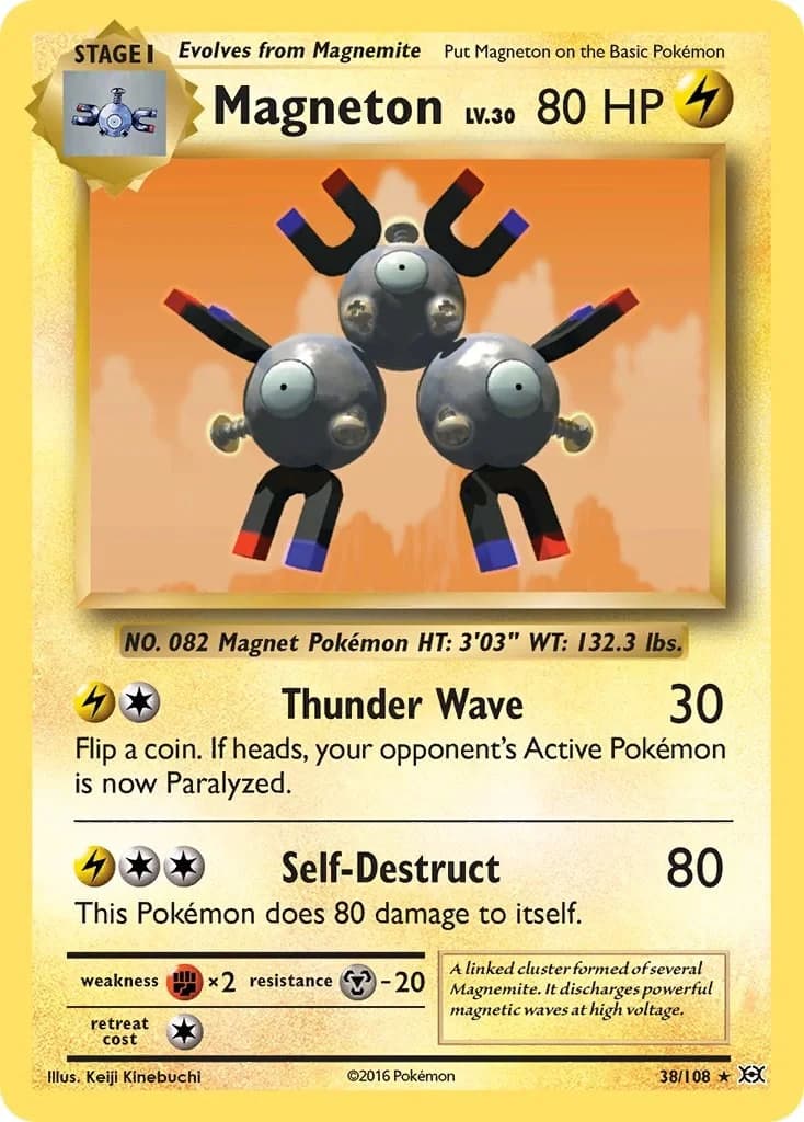 Magneton Evolutions 38 Pokémon card