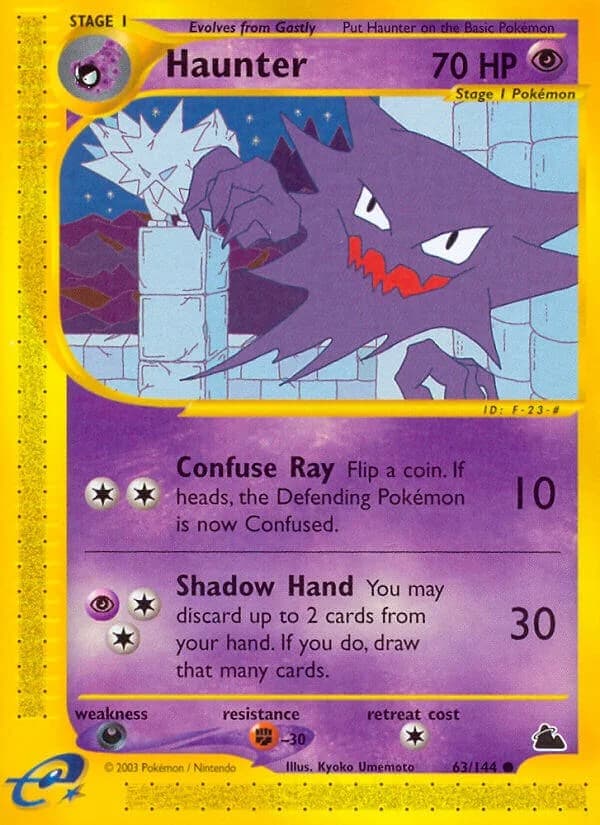 Haunter Skyridge 63 Pokémon card