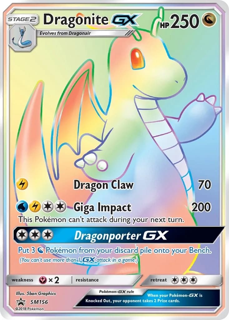 Dragonite GX Promo SM156 Pokémon card