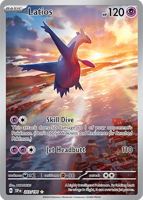Latios Surging Sparks 203 Pokémon card