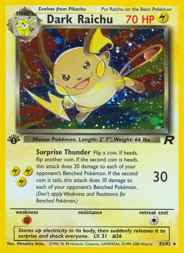 Dark Raichu [1st Edition] Team Rocket 83 Pokémon card