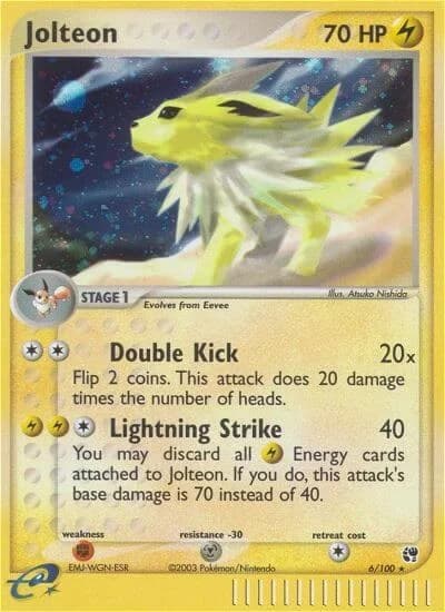 Jolteon Sandstorm 6 Pokémon card