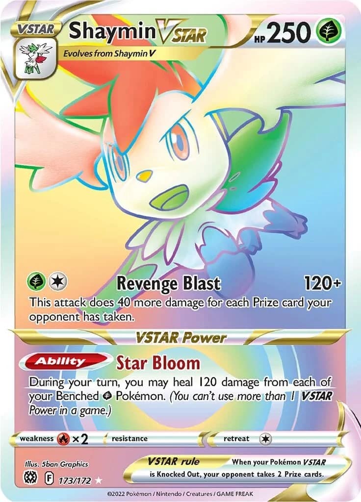 Shaymin VSTAR Brilliant Stars 173 Pokémon card