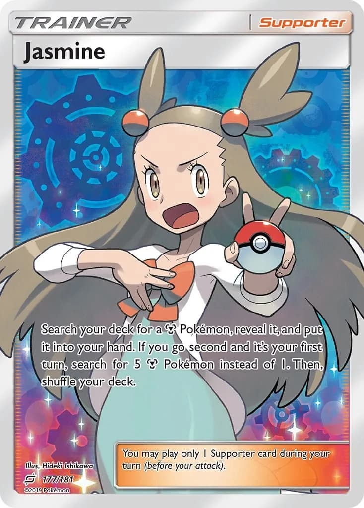Jasmine Team Up 177 Pokémon card
