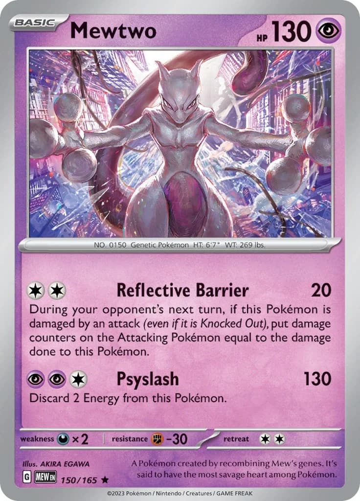 Mewtwo [Holo] Scarlet & Violet 151 150 Pokémon card