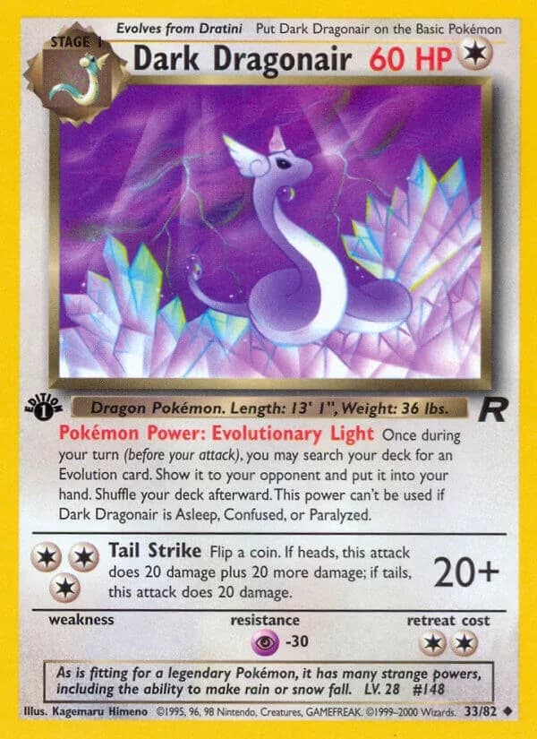 Dark Dragonair [1st Edition] Team Rocket 33 Pokémon card