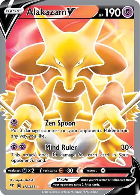 Alakazam V Vivid Voltage 172 Pokémon card