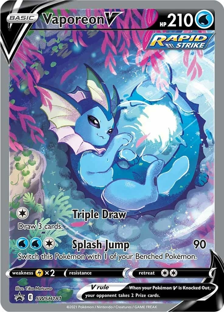 Vaporeon V Promo SWSH181 Pokémon card
