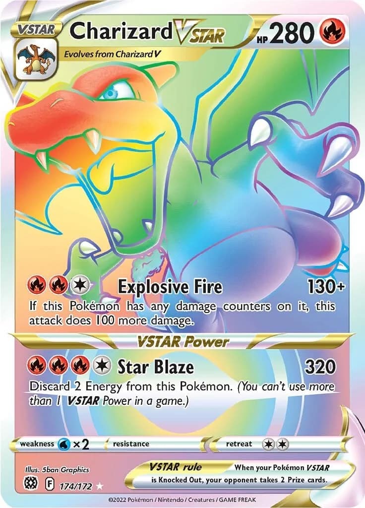 Charizard VSTAR Brilliant Stars 174 Pokémon card