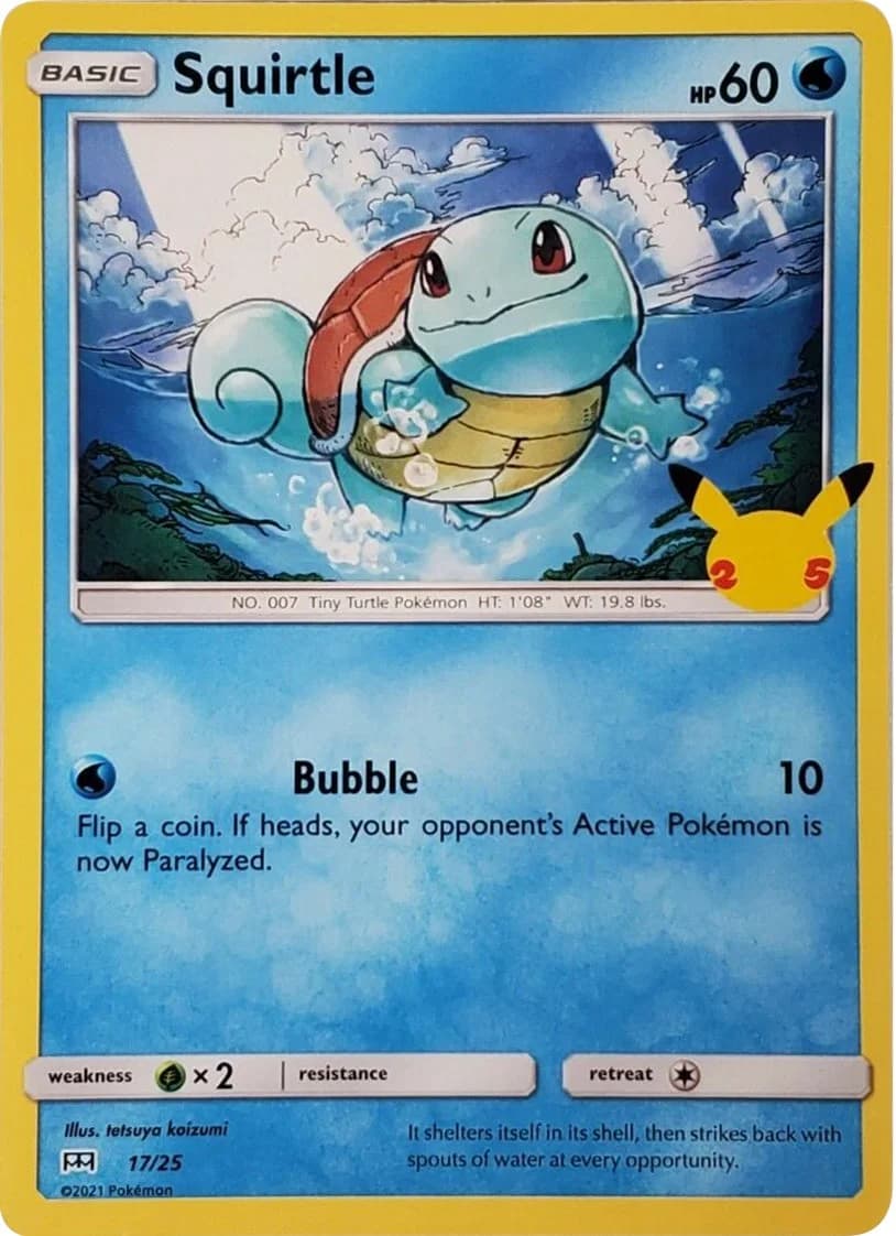 Squirtle [Holo] McDonalds 2021 17 Pokémon card