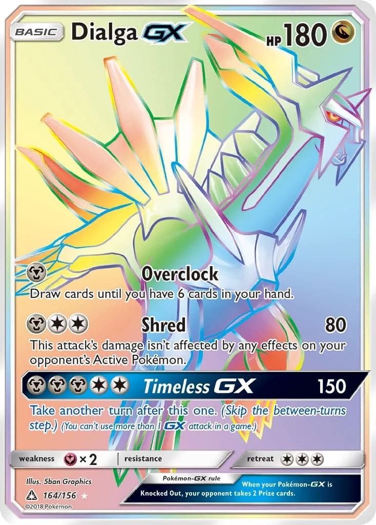 Dialga GX Ultra Prism 164 Pokémon card