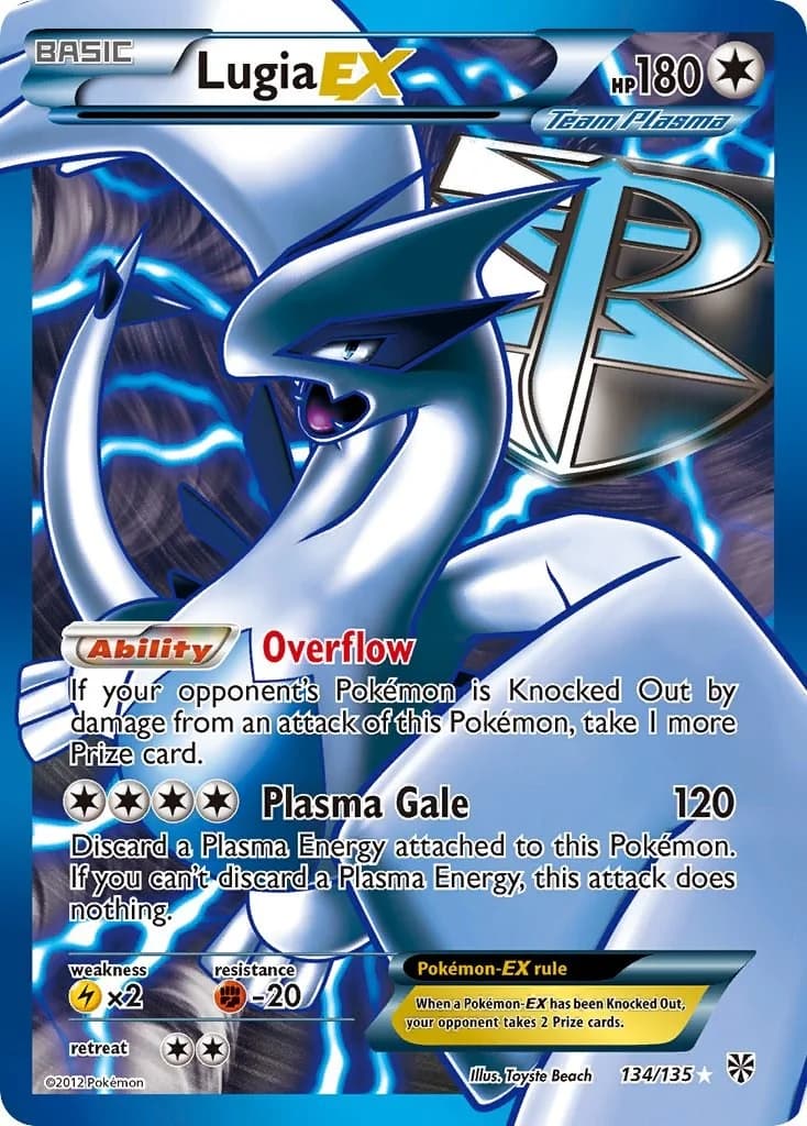 Lugia EX Plasma Storm 134 Pokémon card