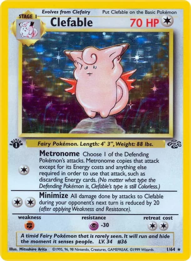 Clefable [1st Edition] Jungle 1 Pokémon card