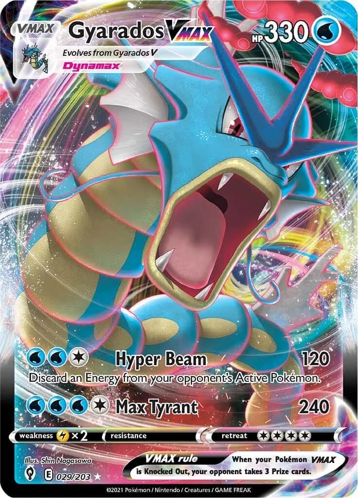 Gyarados VMAX Evolving Skies 29 Pokémon card