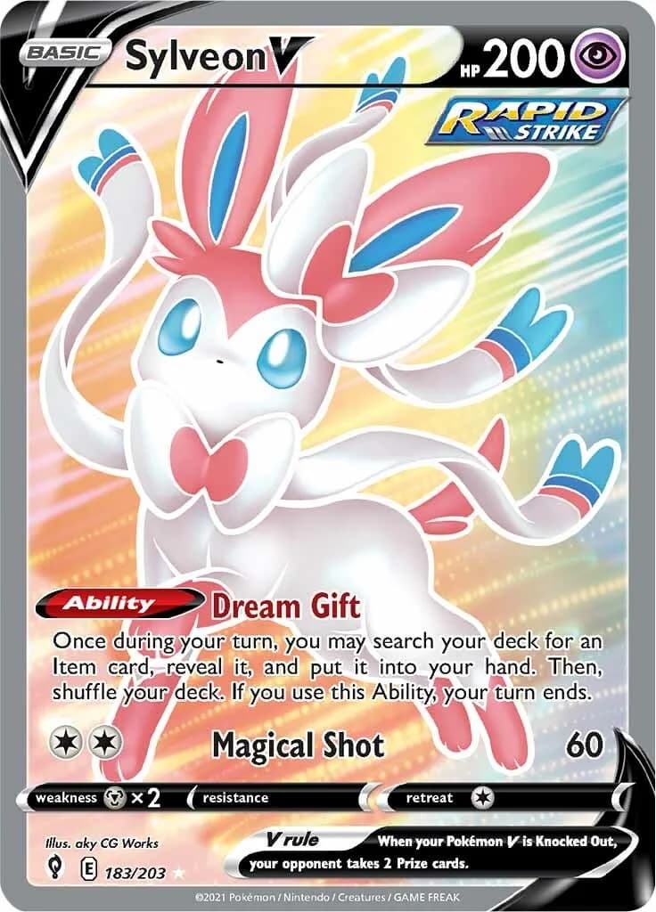 Sylveon V Evolving Skies 183 Pokémon card
