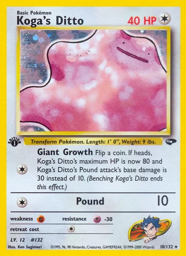 Koga's Ditto [1st Edition] Gym Challenge 10 Pokémon card