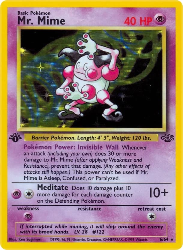 Mr. Mime [1st Edition] Jungle 6 Pokémon card
