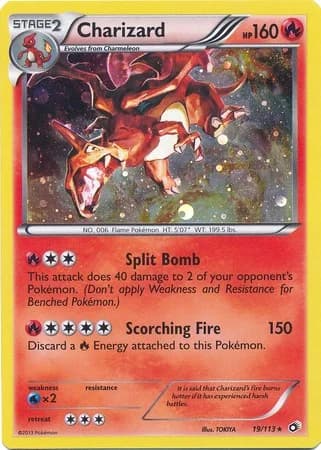 Charizard [Cosmos Holo] Legendary Treasures 19 Pokémon card