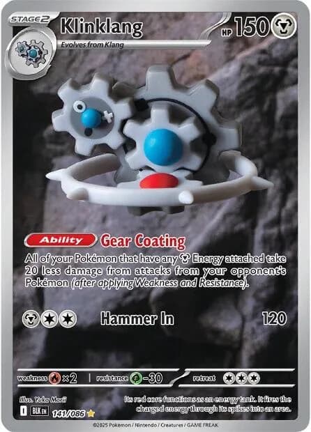 Klinklang Black Bolt 141 Pokémon card