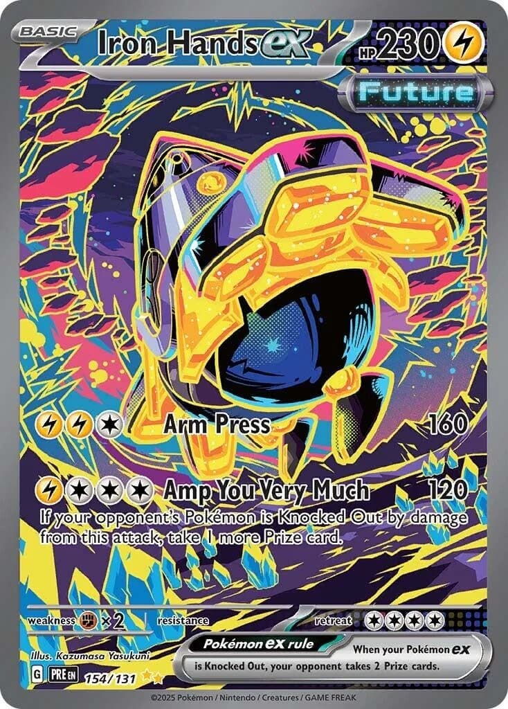 Iron Hands ex Prismatic Evolutions 154 Pokémon card