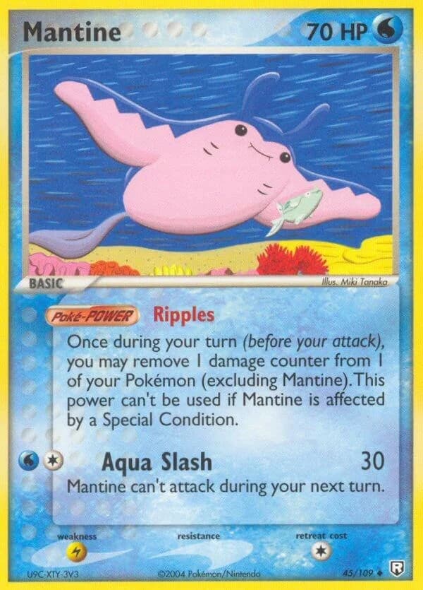Mantine [Reverse Holo] Team Rocket Returns 45 Pokémon card