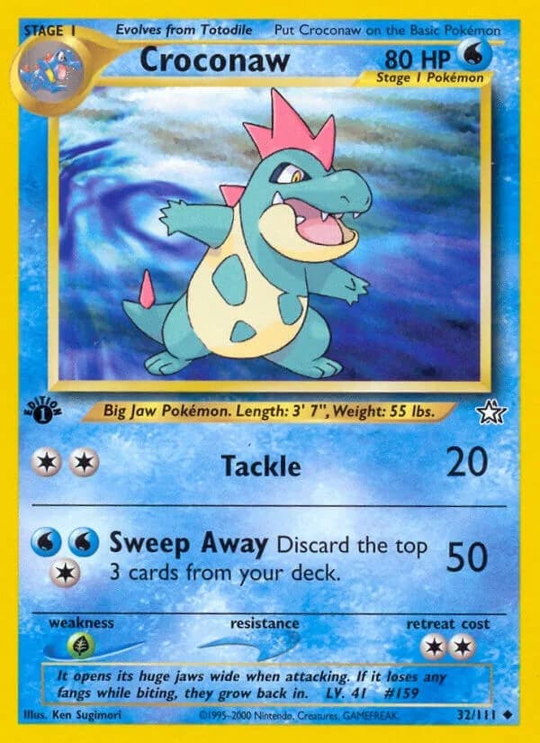 Croconaw [1st Edition] Neo Genesis 32 Pokémon card
