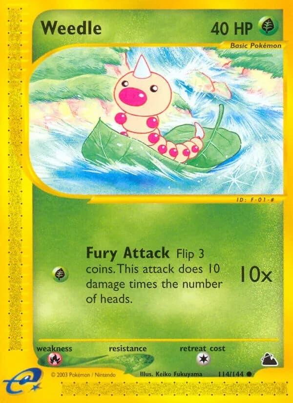 Weedle [Reverse Holo] Skyridge 114 Pokémon card
