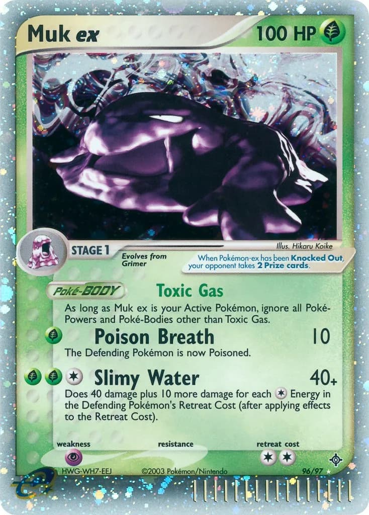 Muk EX Dragon 96 Pokémon card