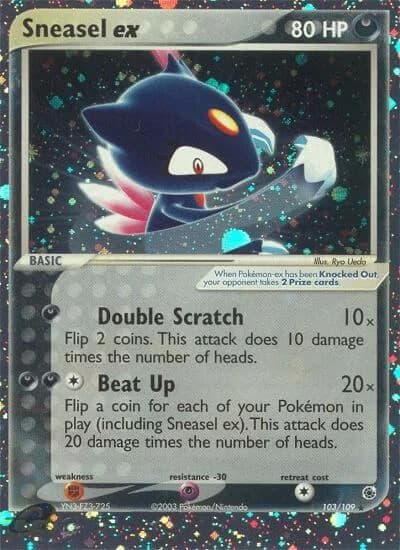 Sneasel EX Ruby & Sapphire 103 Pokémon card