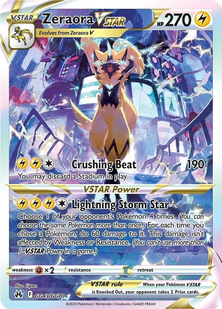 Zeraora VSTAR Crown Zenith GG43 Pokémon card