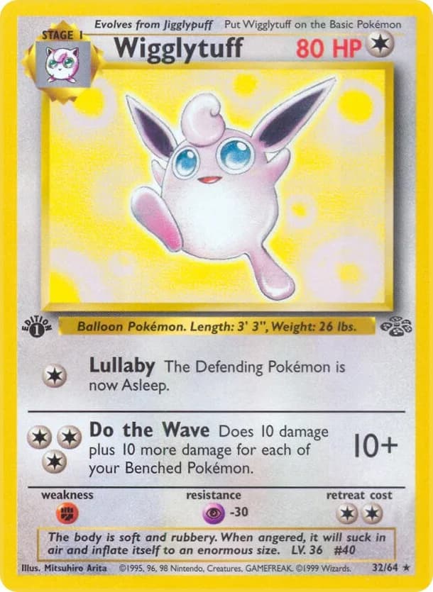 Wigglytuff [1st Edition] Jungle 32 Pokémon card
