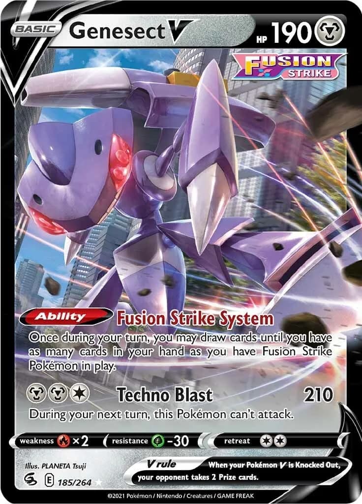 Genesect V #185 [HOLO] Fusion Strike Pokémon card