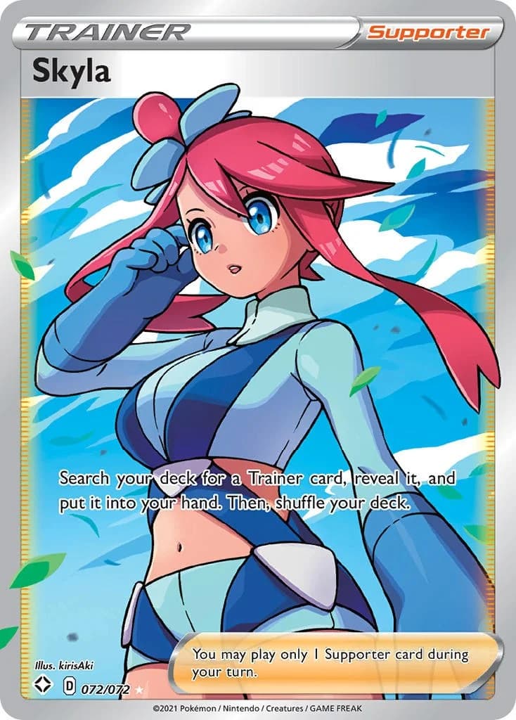 Skyla Shining Fates 72 Pokémon card