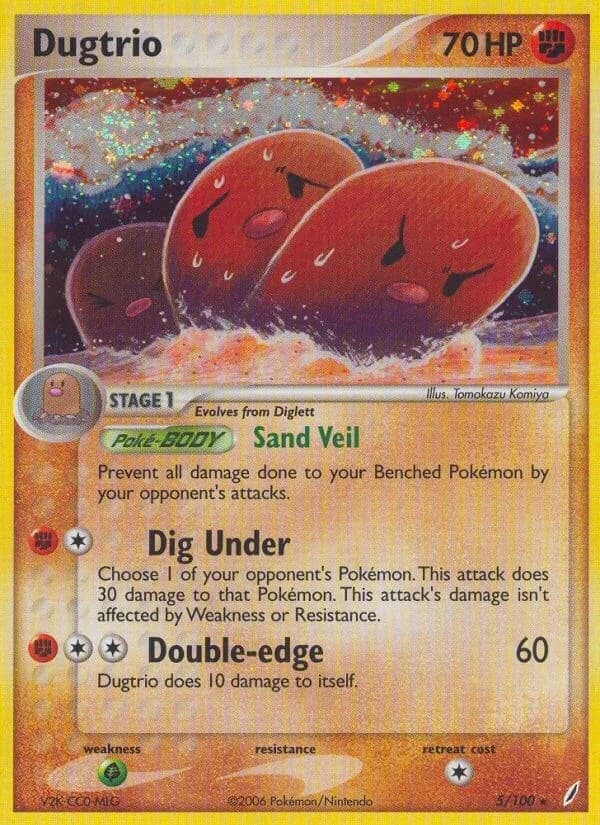Dugtrio Crystal Guardians 5 Pokémon card