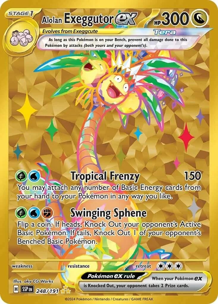 Alolan Exeggutor ex Surging Sparks 248 Pokémon card